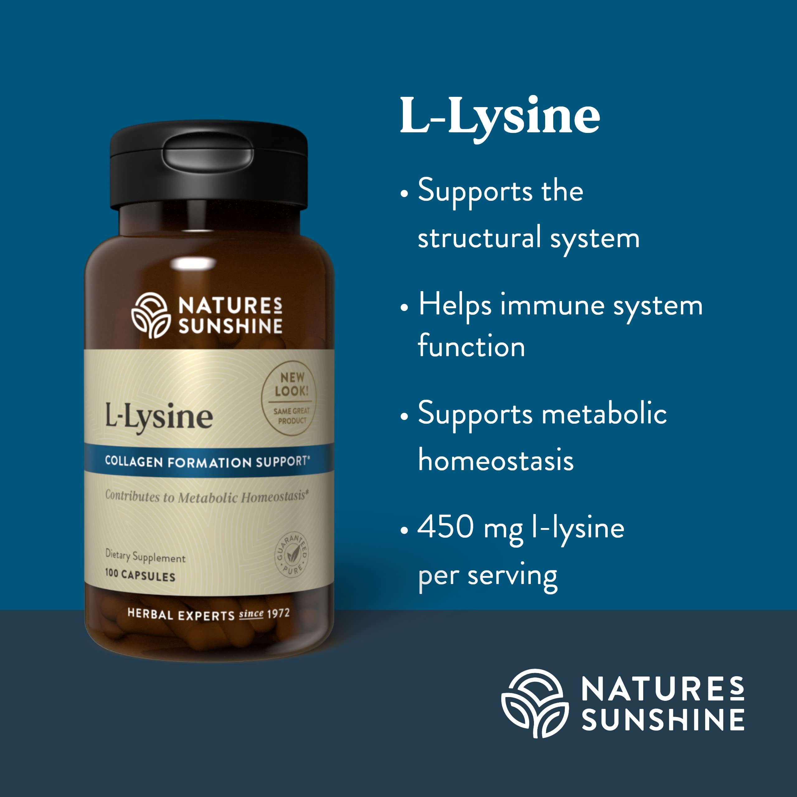 Nature's Sunshine Lysine - boite: emballage sûr et informations utiles