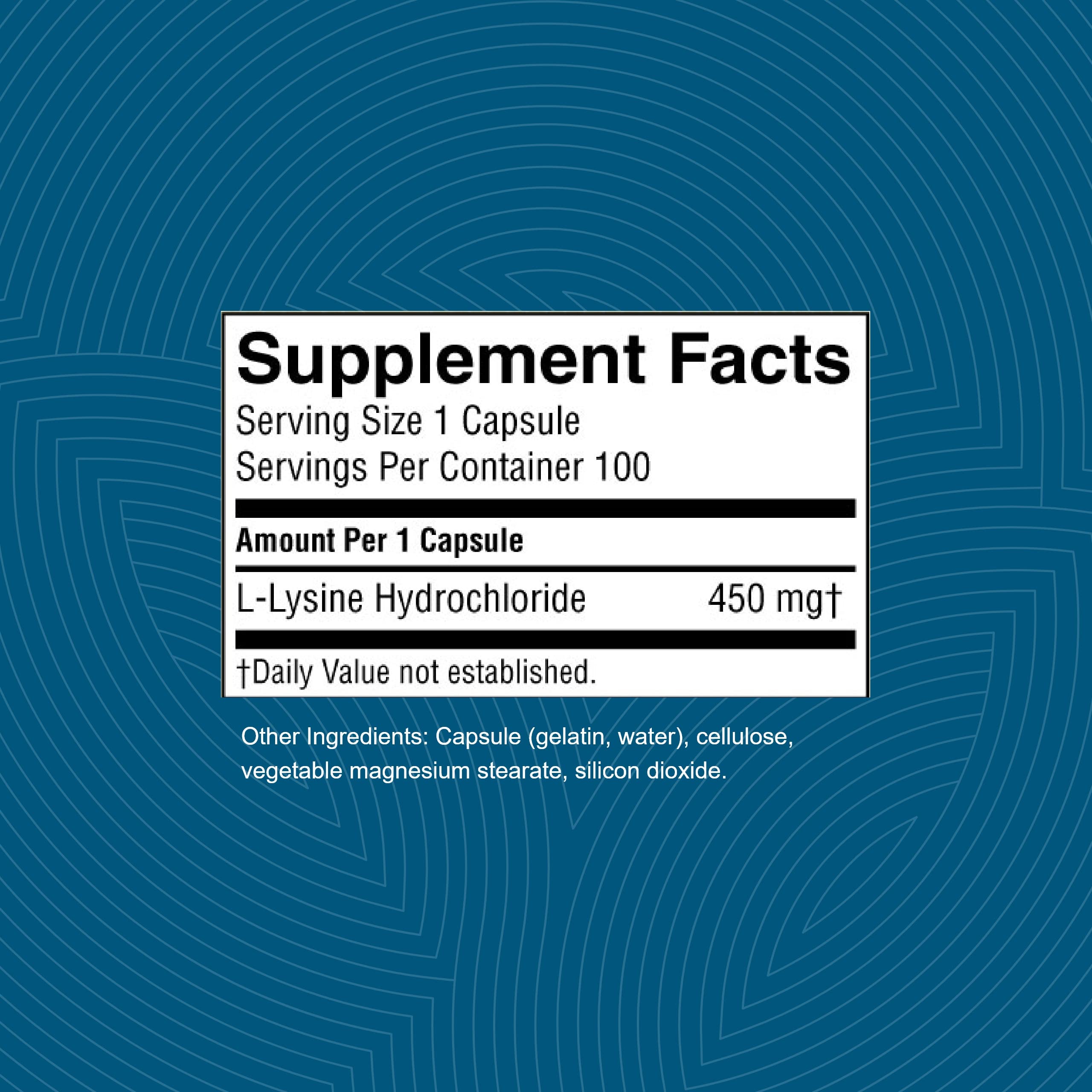 Nature's Sunshine Lysine - etiquette: étiquette claire garantissant la qualité fabriquée USA