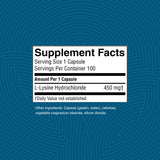 Nature's Sunshine Lysine - etiquette: étiquette claire garantissant la qualité fabriquée USA