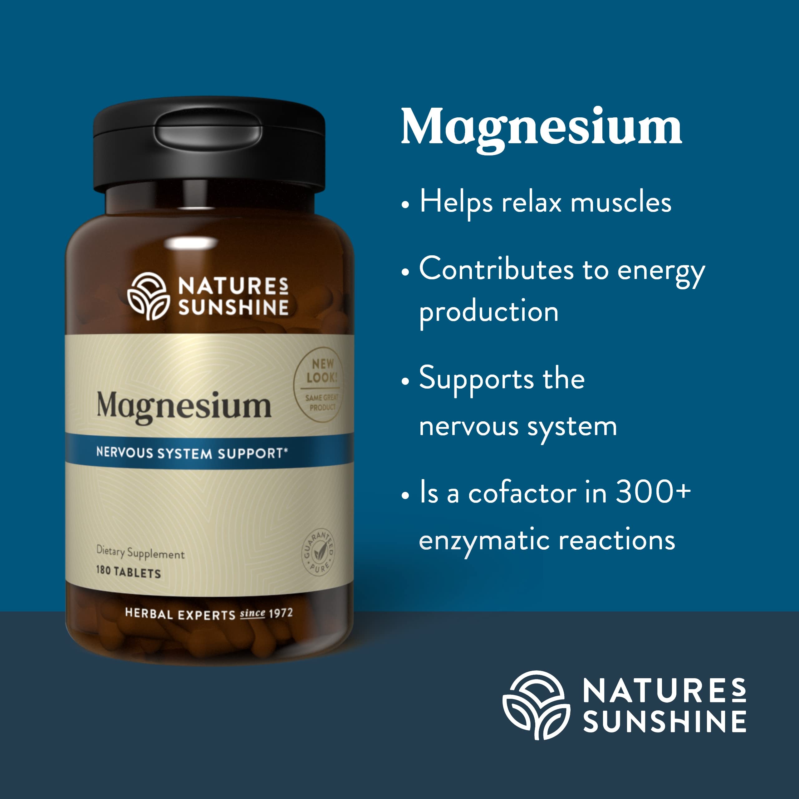 Nature's Sunshine Magnésium – métabolisme glucides, protéines et lipides.