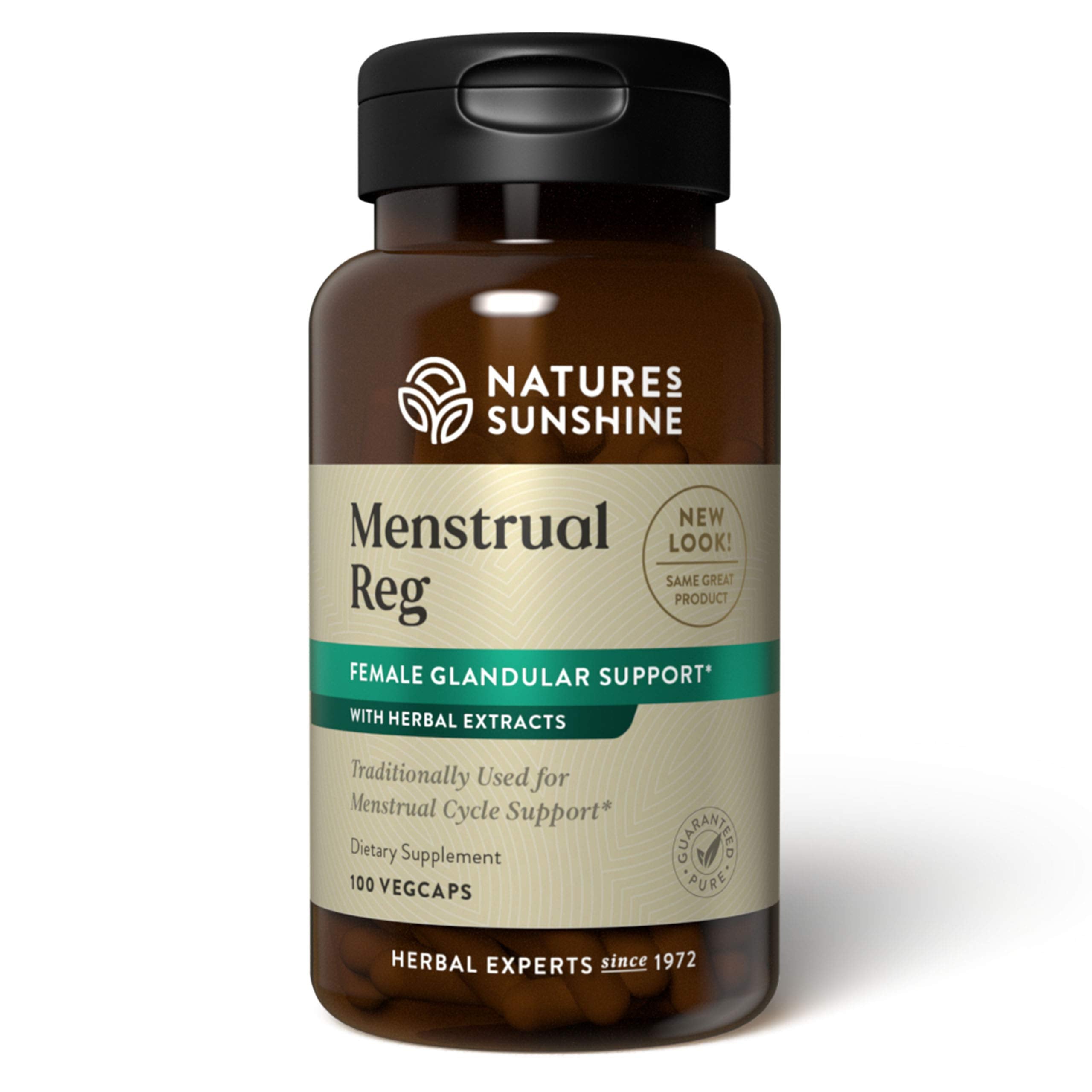 Nature's Sunshine Menstrual Reg — bouteille de gélules pour le soutien du cycle menstruel.