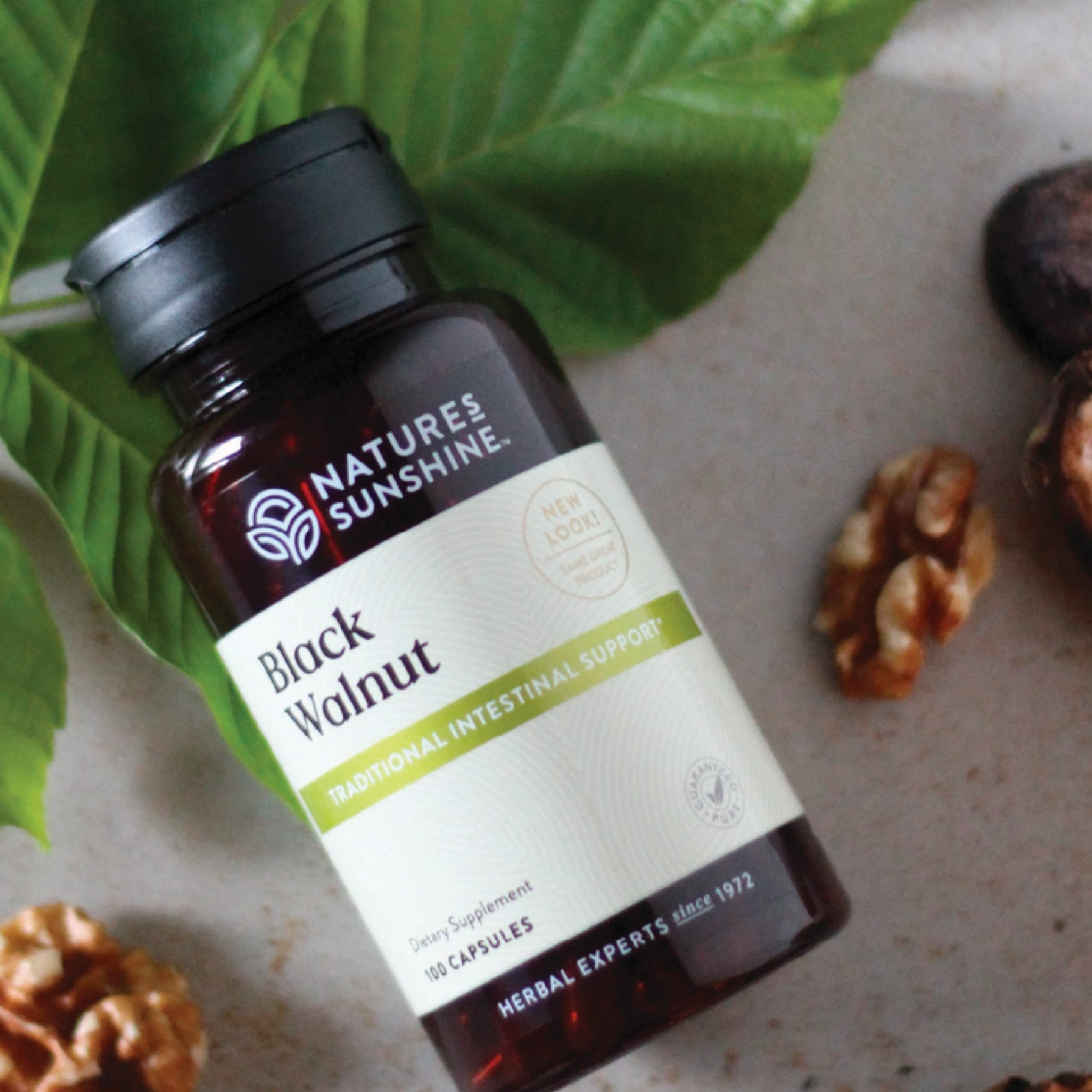 Bouteille Nature's Sunshine Noix Noire gélules – format pratique