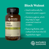 Contenu des gélules Nature's Sunshine Noix Noire – ingrédient unique