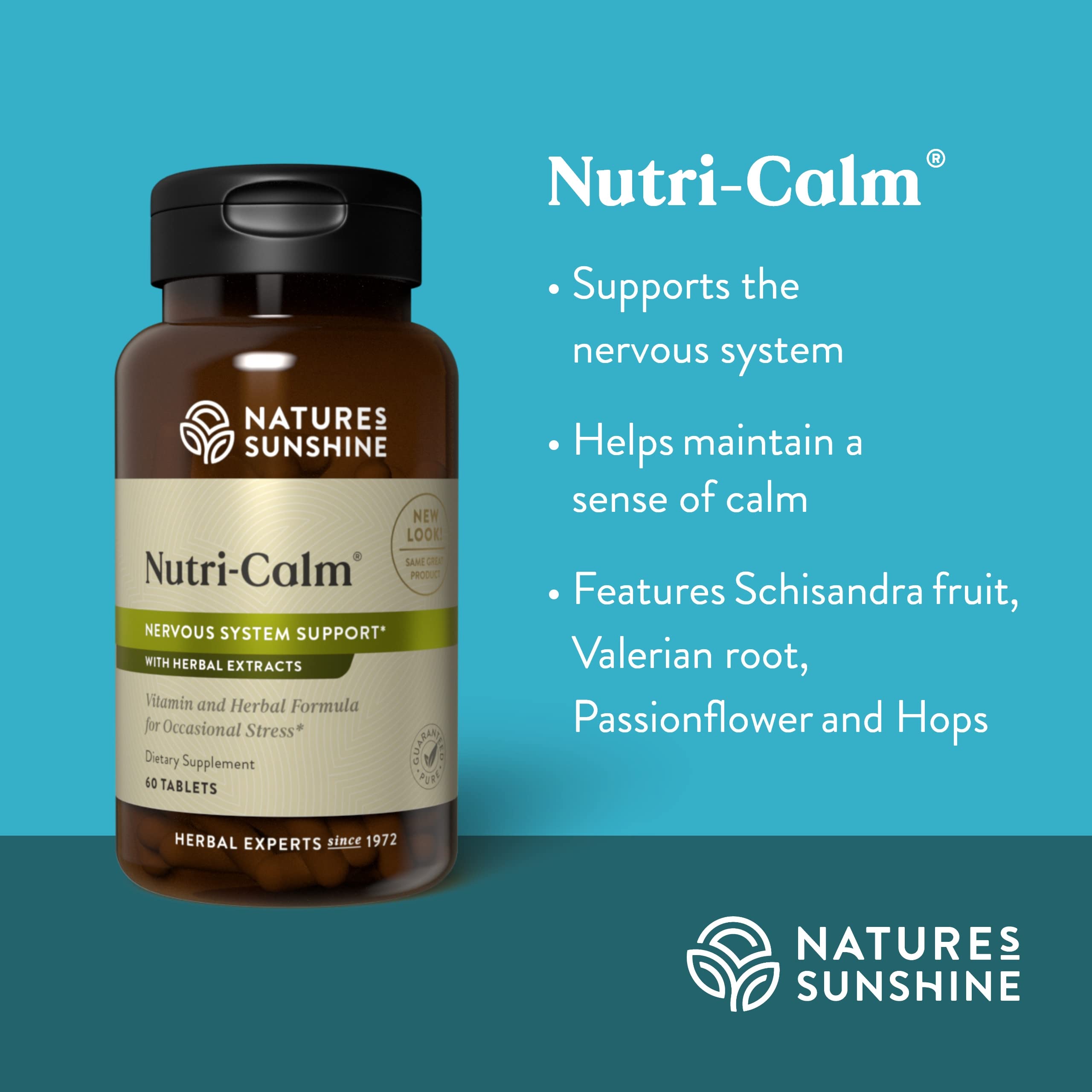 Comprimés Nutri-Calm dans leur paquet, routine relaxante potentielle.