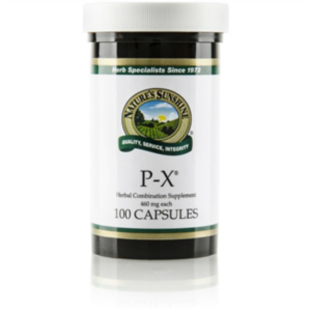 Nature's Sunshine P-X boîtier de 100 capsules, pratique à emporter