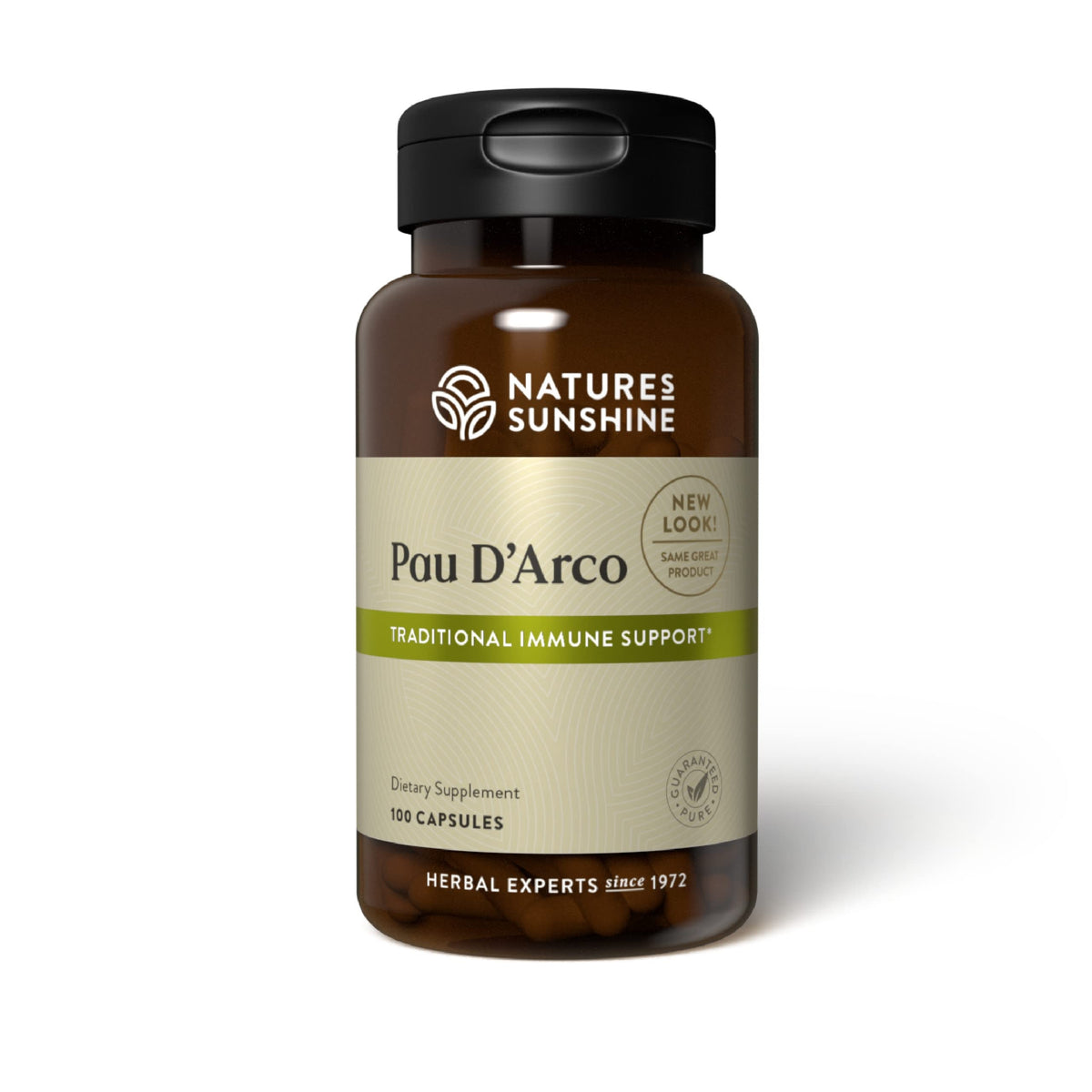Nature's Sunshine Pau D'Arco – bouteille sur étagère, prêt à être ajouté à votre routine bien-être.