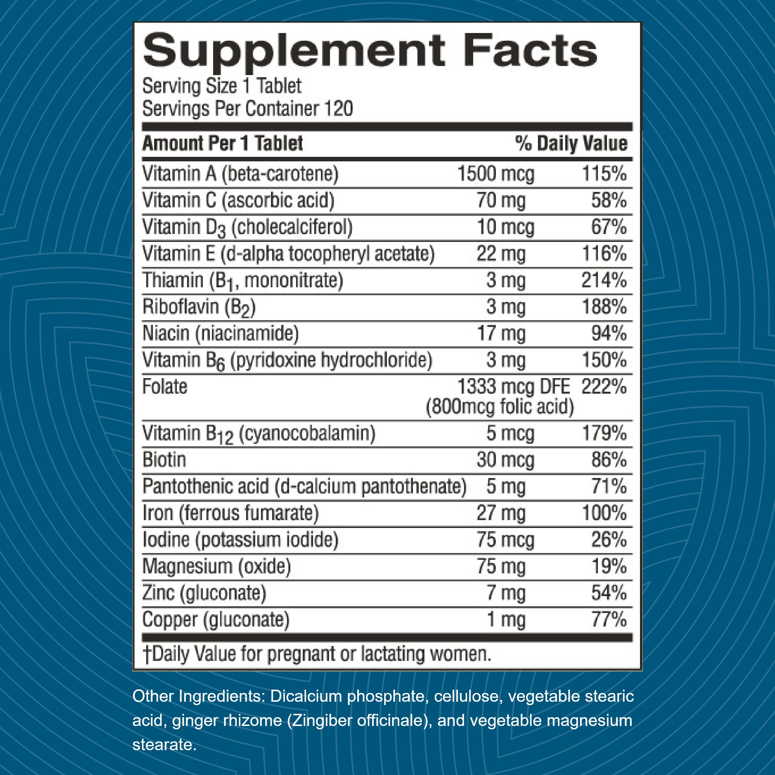 Nature's Sunshine Prenatal comprimés vitamines énergie métabolisme grossesse