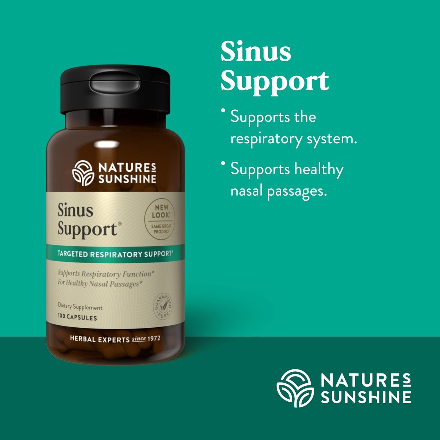 Capsules Nature's Sunshine Sinus Support EF en pack de 100 pour usage quotidien.