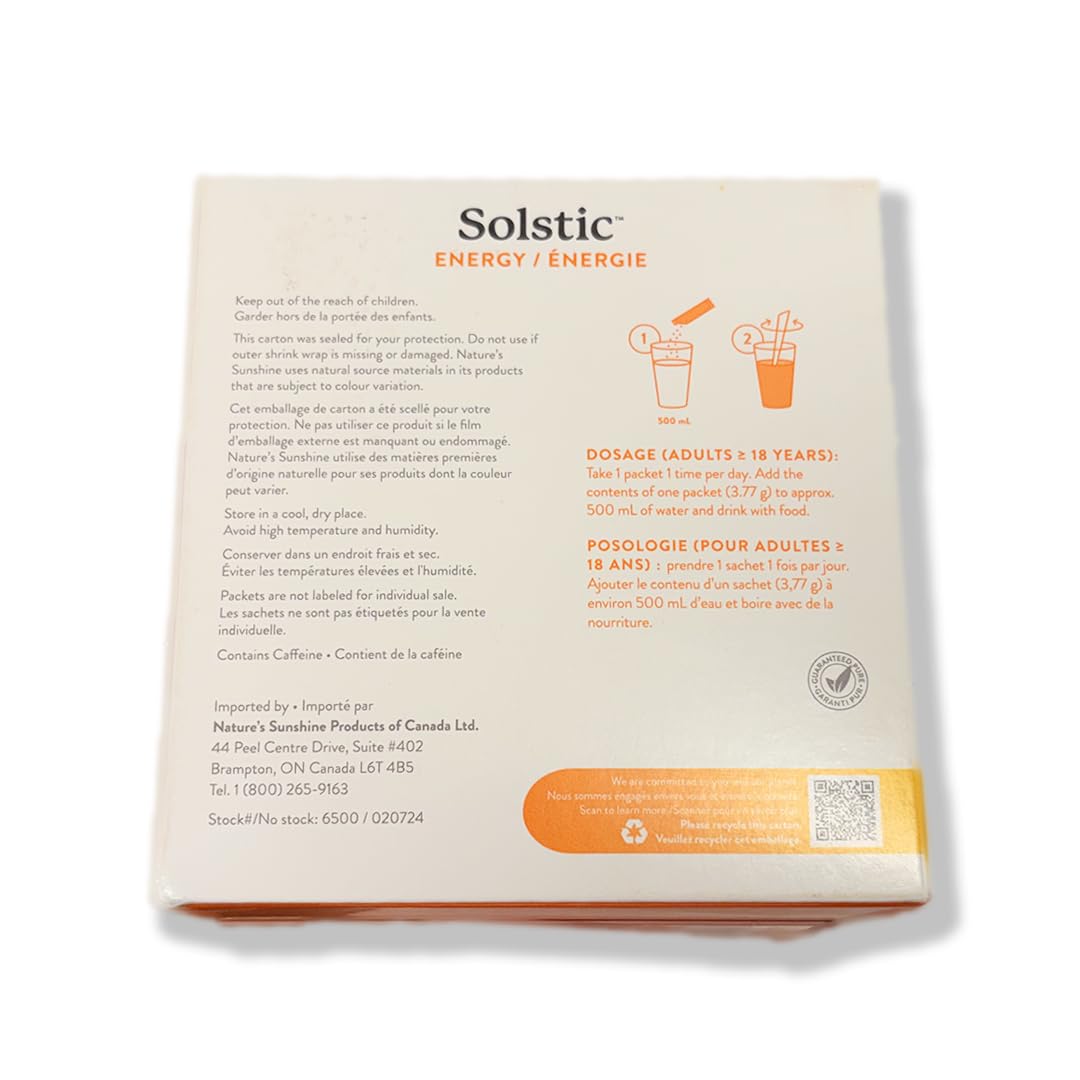 Athlète Nature's Sunshine Solstic Energy, soutien pendant l’effort