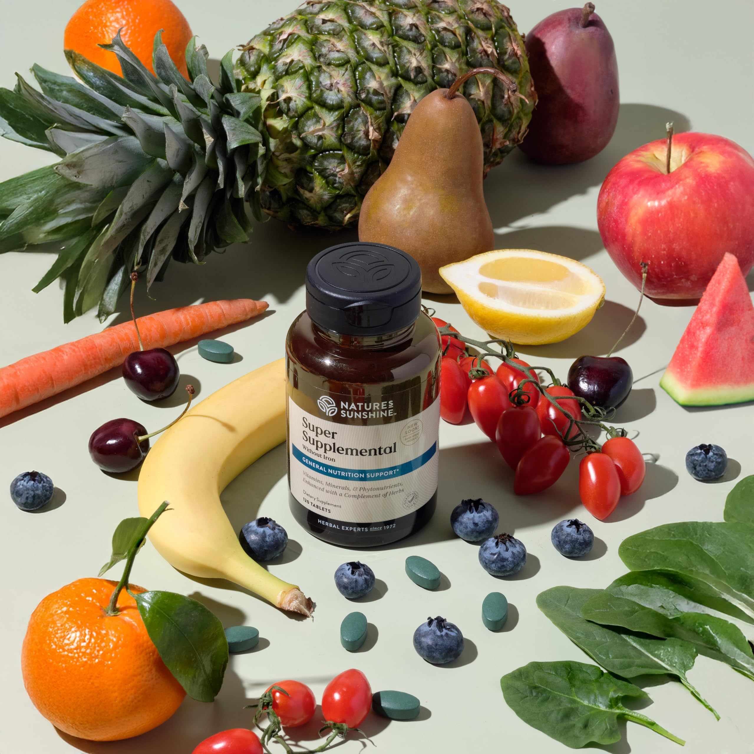 Nature's Sunshine Super Supplemental sans fer - nutriments végétaux: compléments naturels pour l'alimentation.