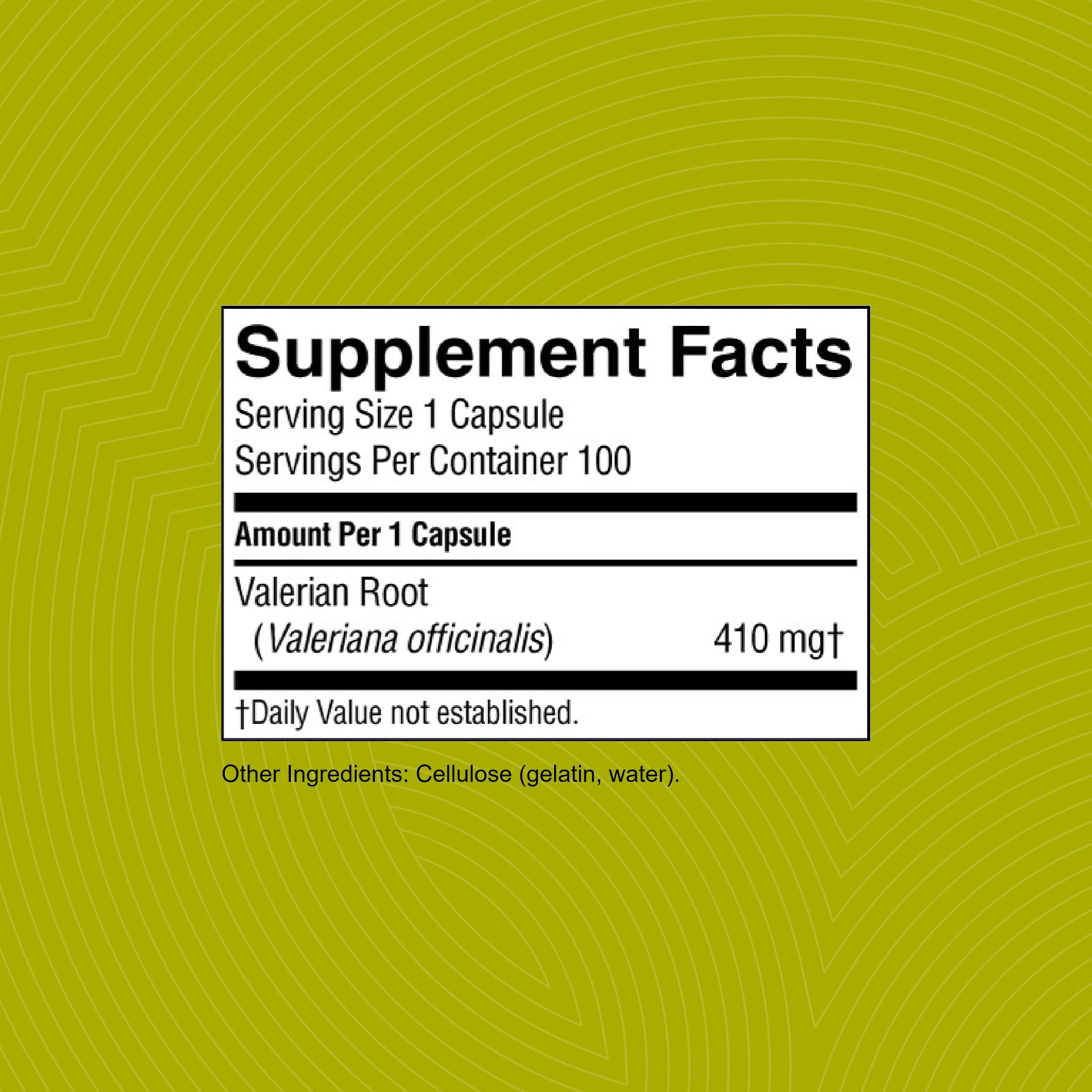 Nature's Sunshine Valerian Root – emballage clair et pratique à ranger.