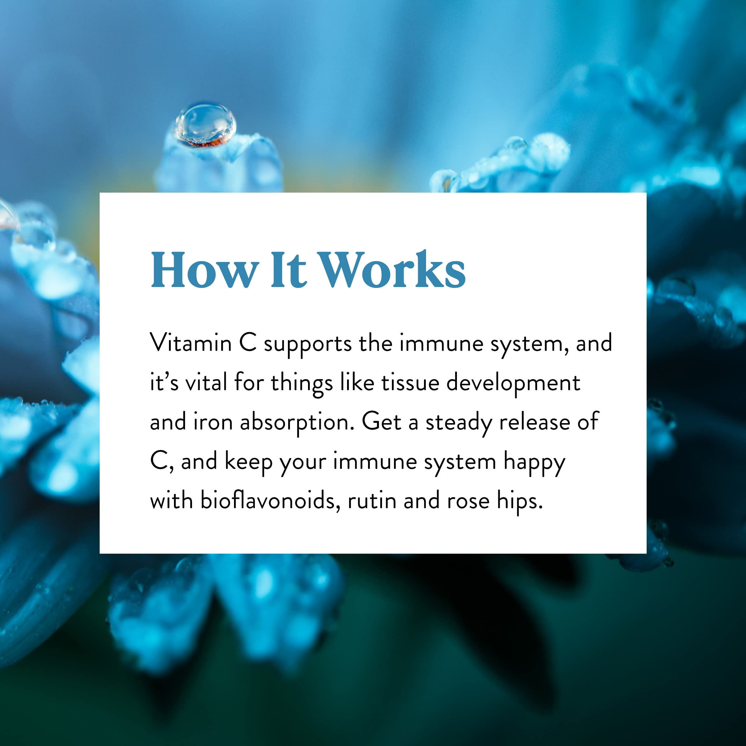 Nature's Sunshine Vitamine C Time Release - Tablettes faciles à transporter en voyage.