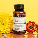 Nature's Sunshine Zinc 25 mg – comprimés faciles à avaler pour l’apport quotidien en zinc.