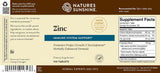 Nature's Sunshine Zinc 25 mg – dose journalière pratique pour le métabolisme et l’énergie.