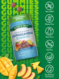 Étiquette végane Nature's Truth Ashwagandha sur la gomme, pratique et sans gluten.