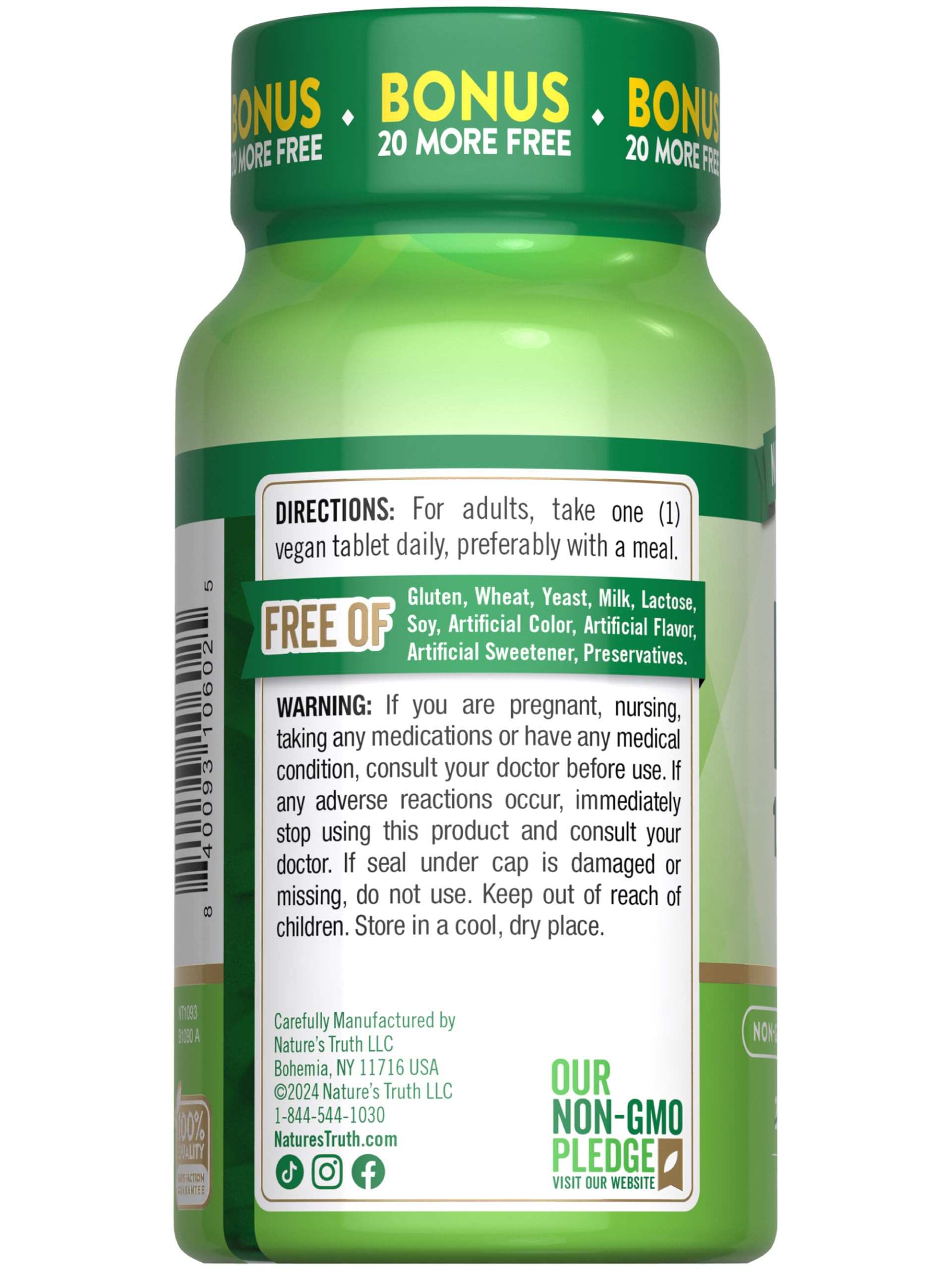 Utilisation quotidienne Nature's Truth B12, routine fiable.