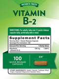 Nature's Truth B2 Vitamine - gélules: prise facile lors du petit-déjeuner
