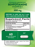 Nature's Truth Benfotiamine, bouteille fermée, format pratique pour le rangement.