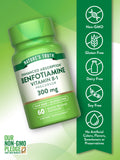 Nature's Truth Benfotiamine, bouteille ouverte, accès rapide aux gélules au besoin.