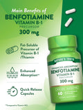 Nature's Truth Benfotiamine, emballage transparent, vérification facile des informations.