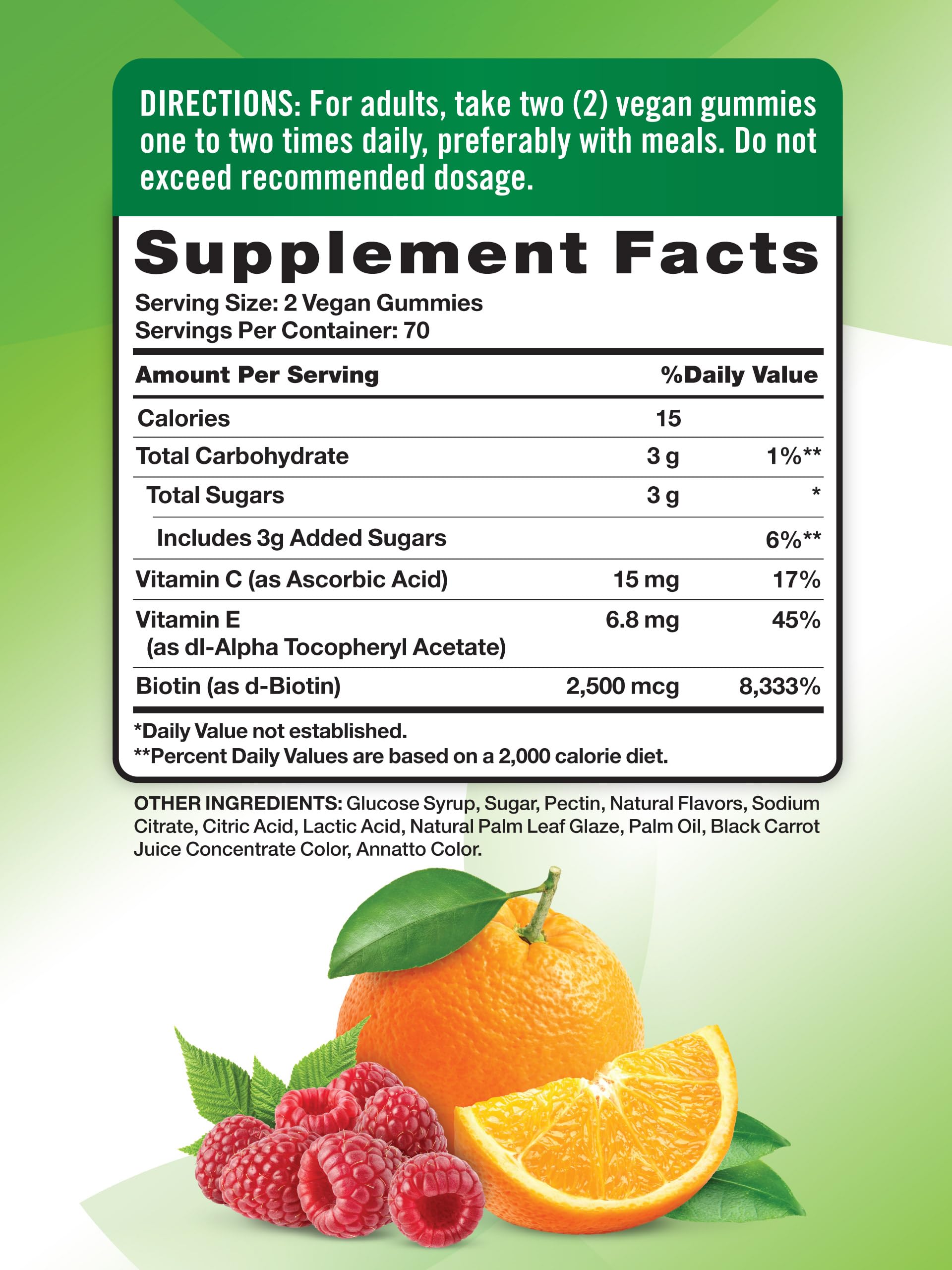 Nature's Truth biotine 2500 mcg, gommes faciles à prendre pour l'éclat.