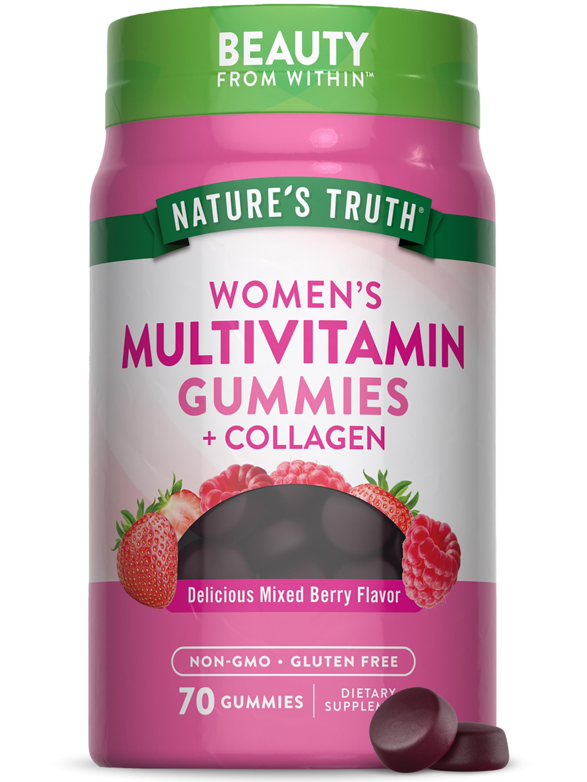 Nature's Truth: bouteille de gummies pour femmes – format pratique et prêt à mâcher