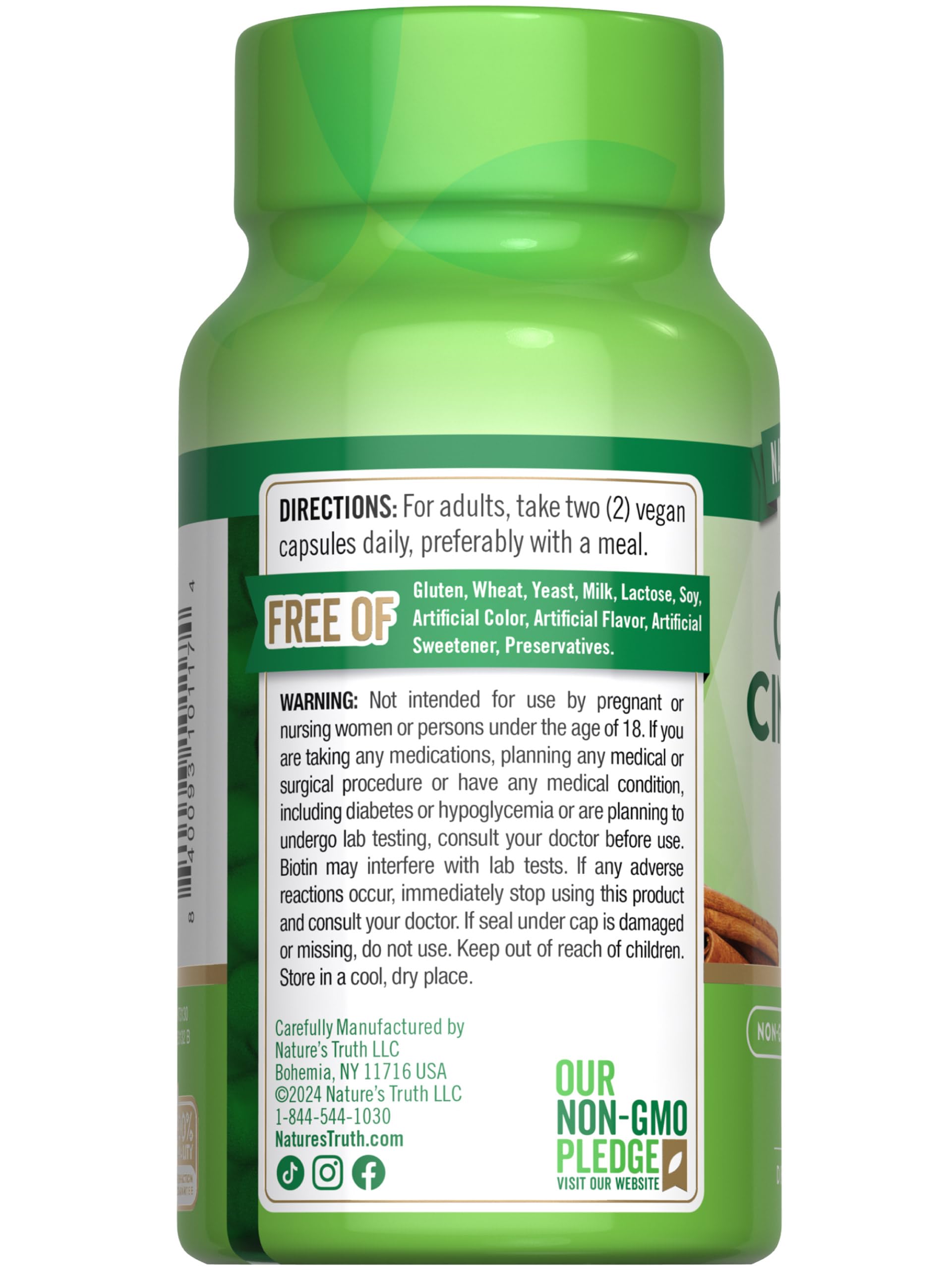 Nature's Truth cannelle Ceylon capsules routine quotidienne facile