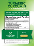 Nature's Truth Curcuminoïdes Curcuma et Poivre Noir, formulation complète.