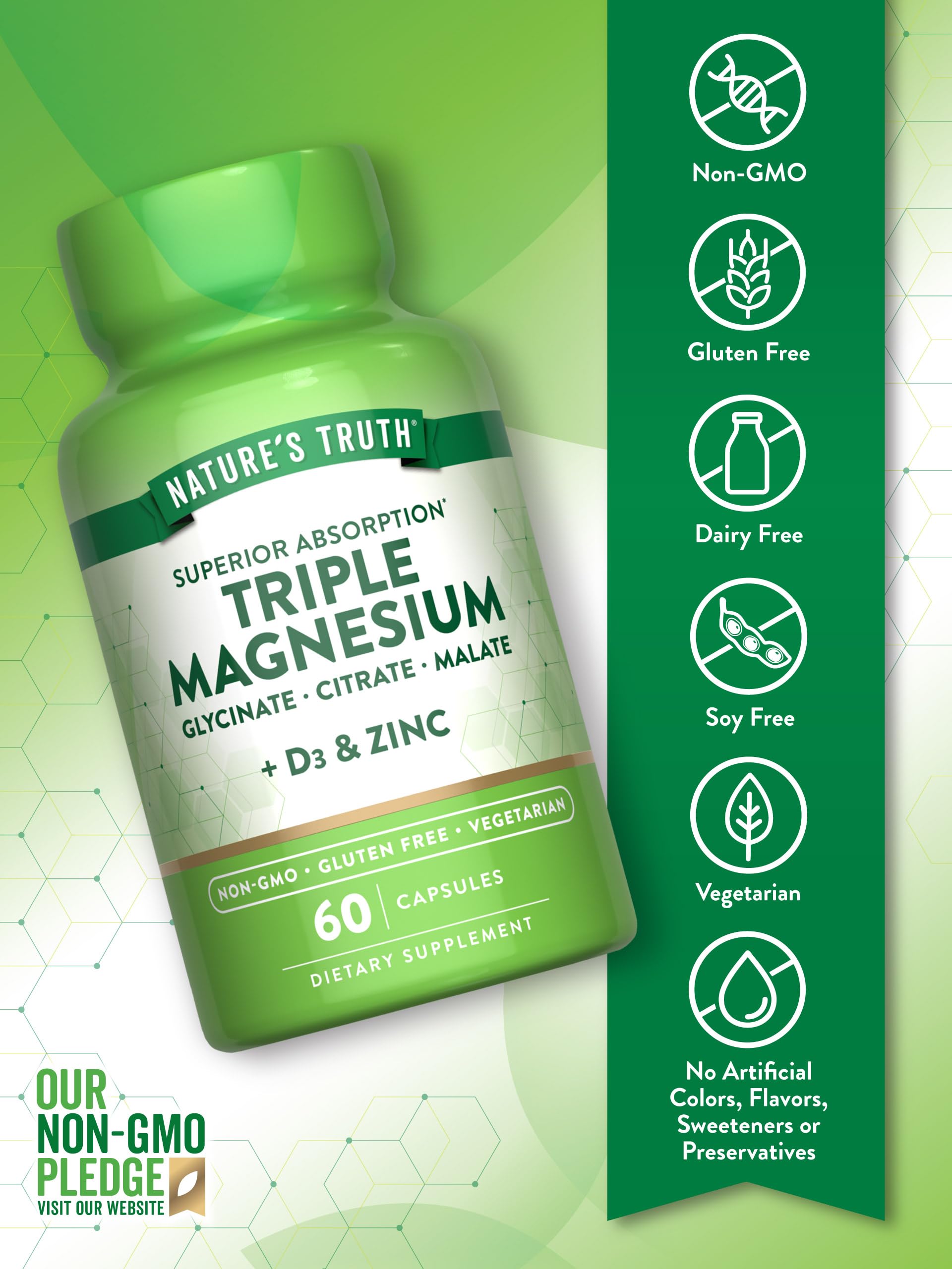 Nature's Truth D3 zinc complexe, présent pour le soutien quotidien.