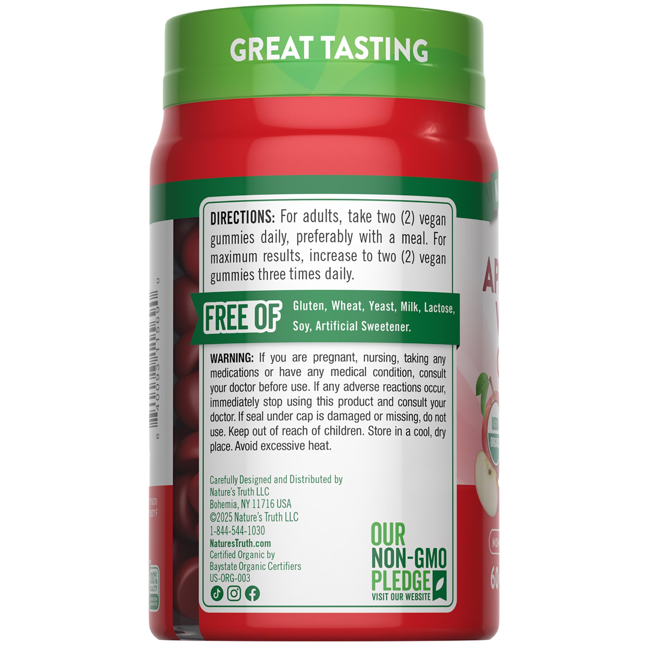 Nature's Truth emballage gommes vient avec sans gluten et qualité