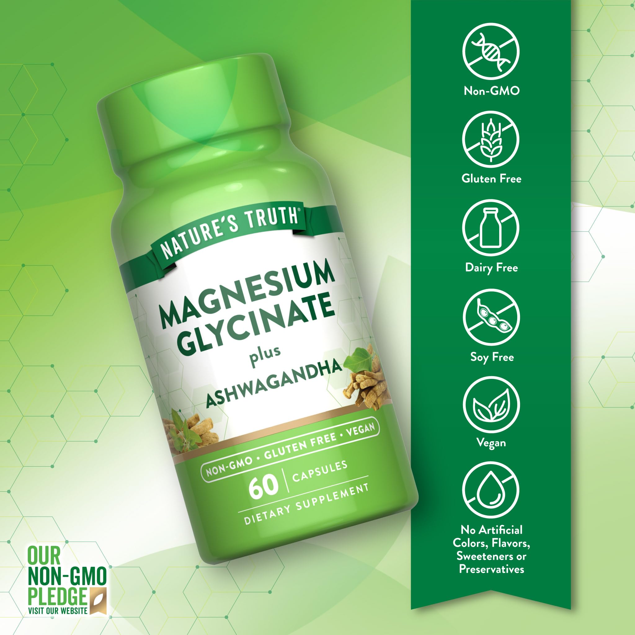 Étiquette Nature's Truth – produit véganes, sans gluten