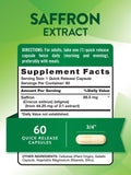 Nature's Truth bouteille d'extrait de safran, présentation pratique et claire