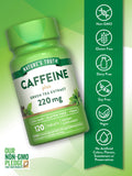 Gélules Nature's Truth caféine 220 mg, gélules faciles à avaler pour l'énergie.