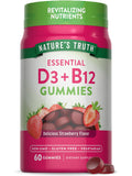 Nature's Truth gommes D3 et B12 saveur fraise, pratique à prendre au quotidien