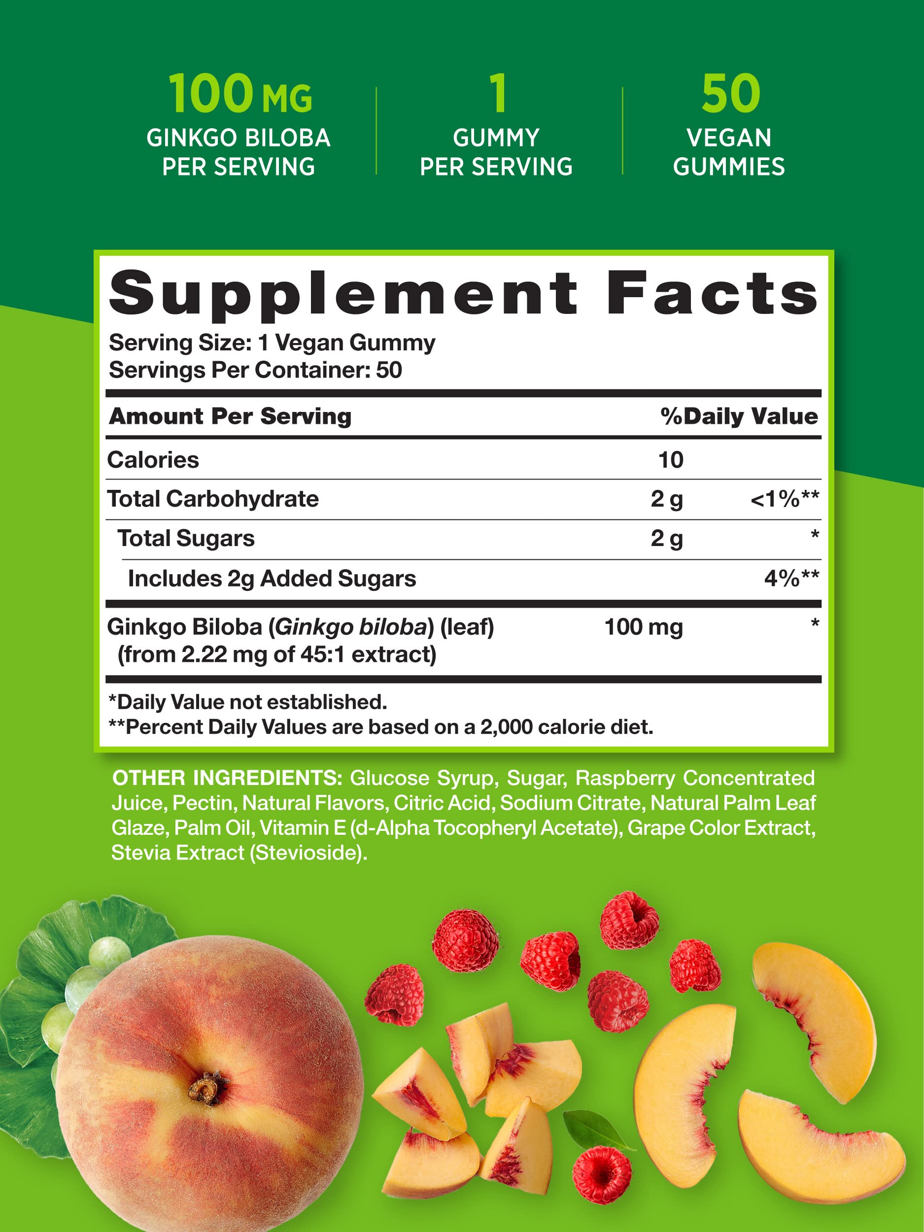 Nature's Truth gommes pêche-framboise: saveur agréable pour une prise quotidienne.