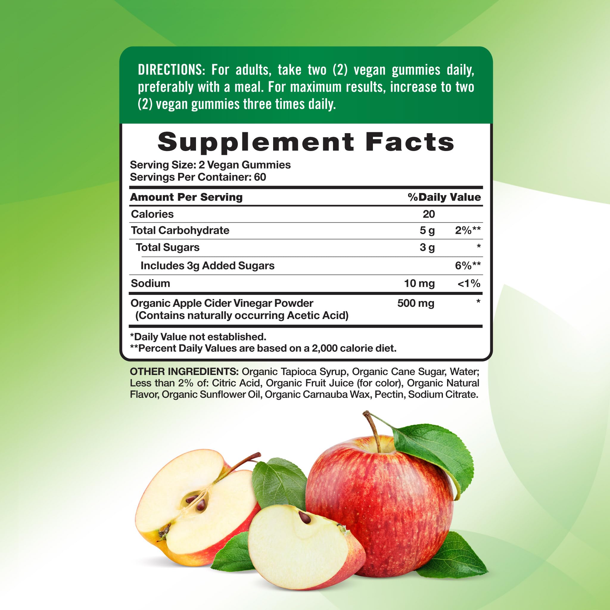 Gommes saveur pomme Nature's Truth, agréable dégustation pour votre routine quotidienne.