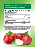 Gros plan sur les gommes saveur pomme Nature's Truth, texture gélifiée agréable.