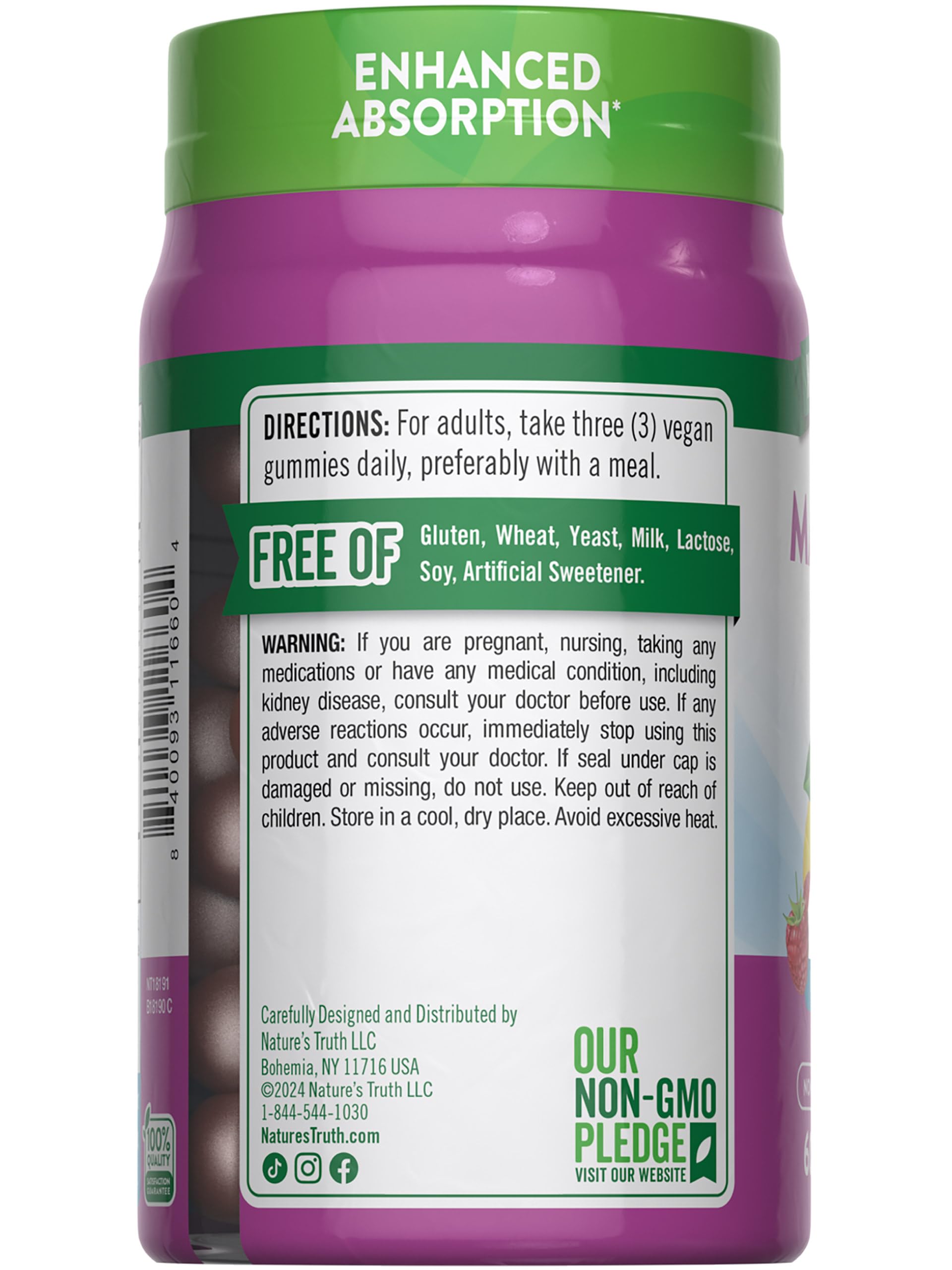 Nature's Truth Gommes soutenues par trois générations d'experts en vitamines.