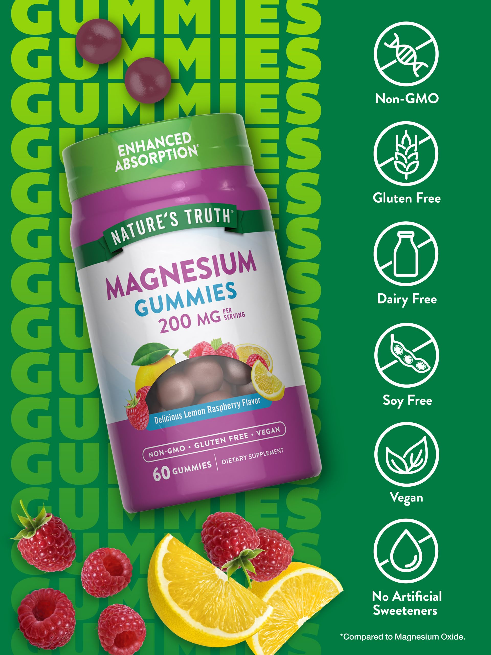 Gommes vegan Nature's Truth, adaptées à un mode de vie varié.