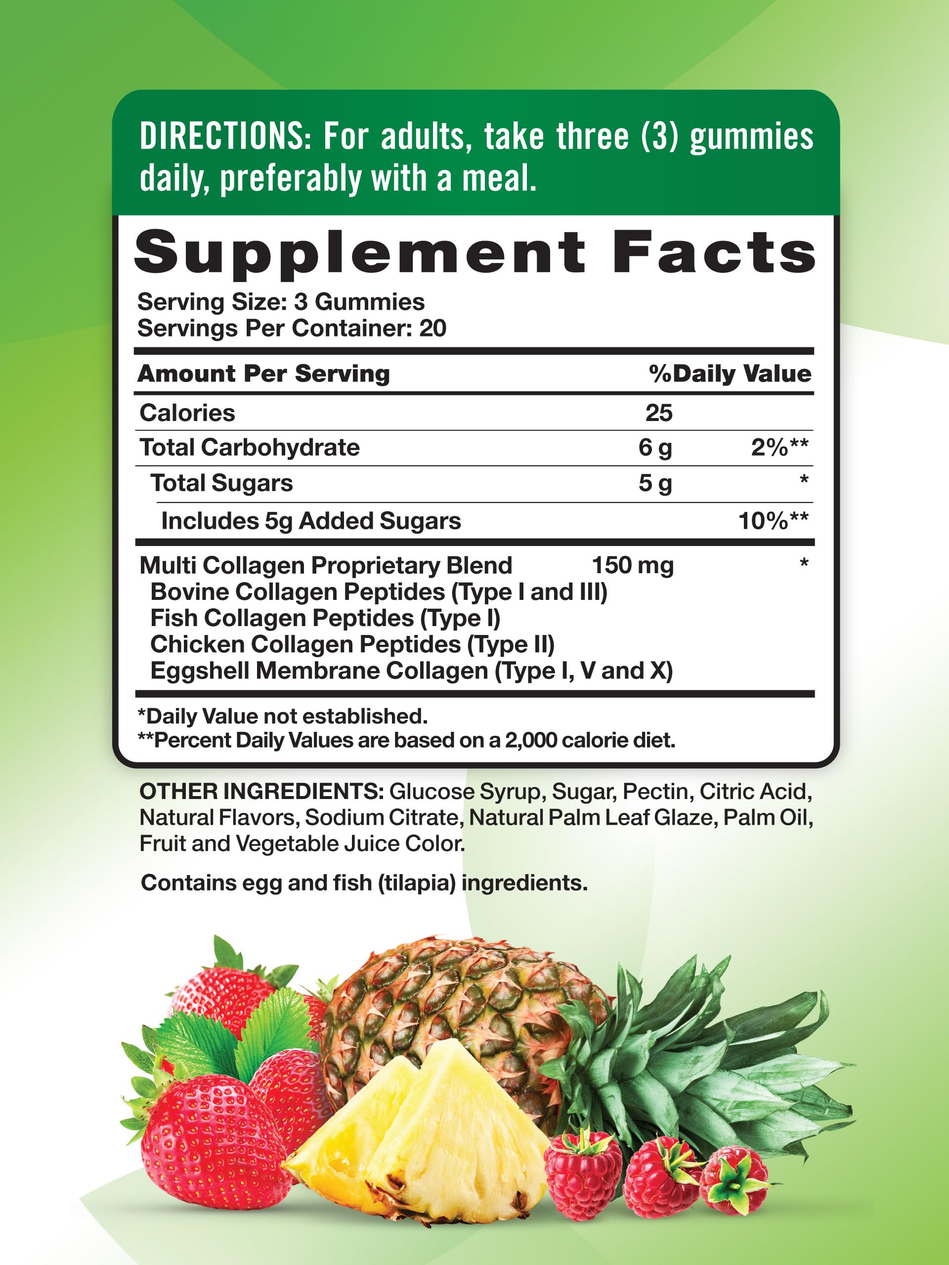 Gommes saveur fruits mélangés Nature's Truth Multi Collagène, plaisir d'utilisation