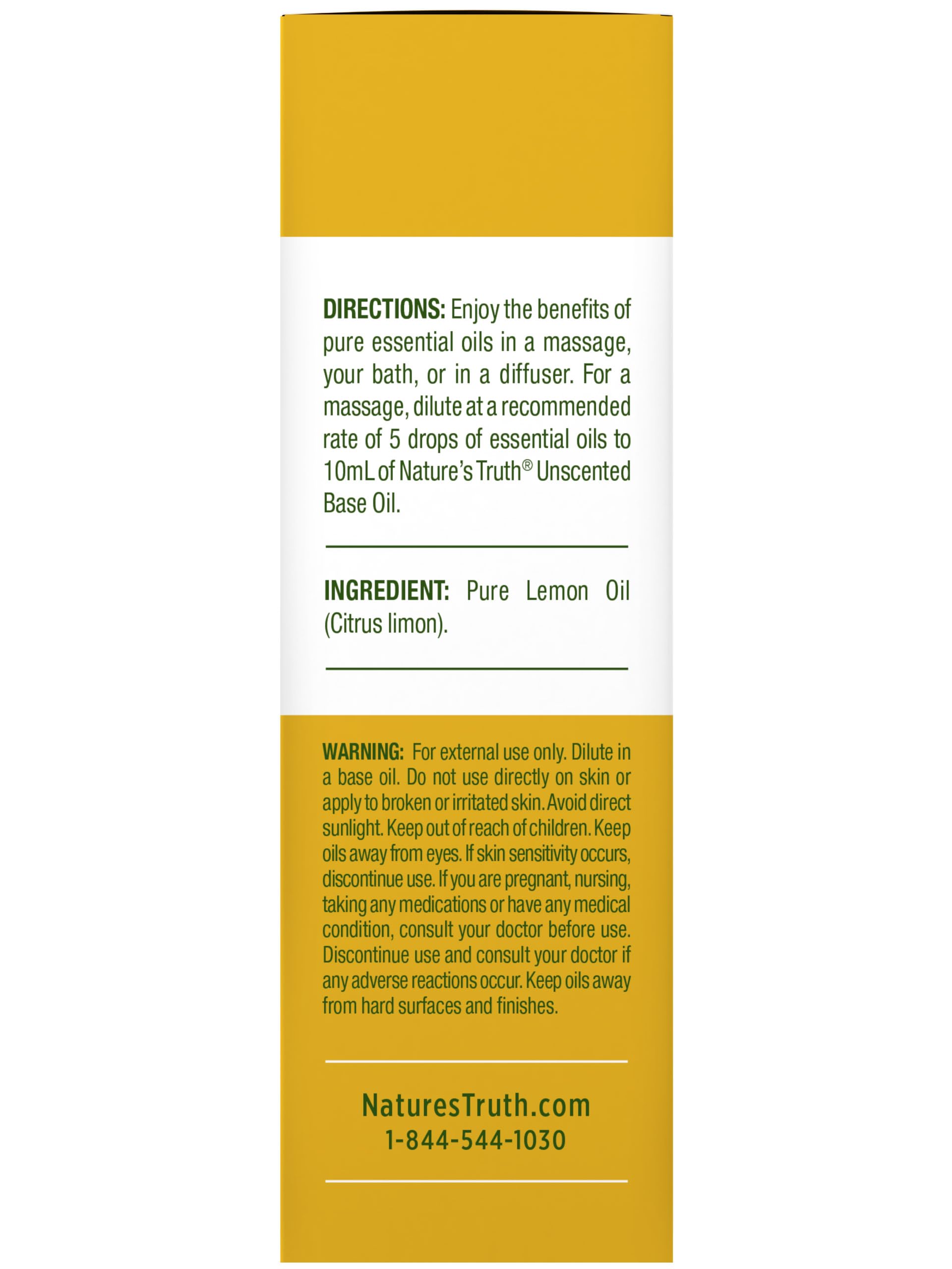 Nature's Truth huile essentielle citron-bricolage-maison : utile pour projets artisanaux et créations.