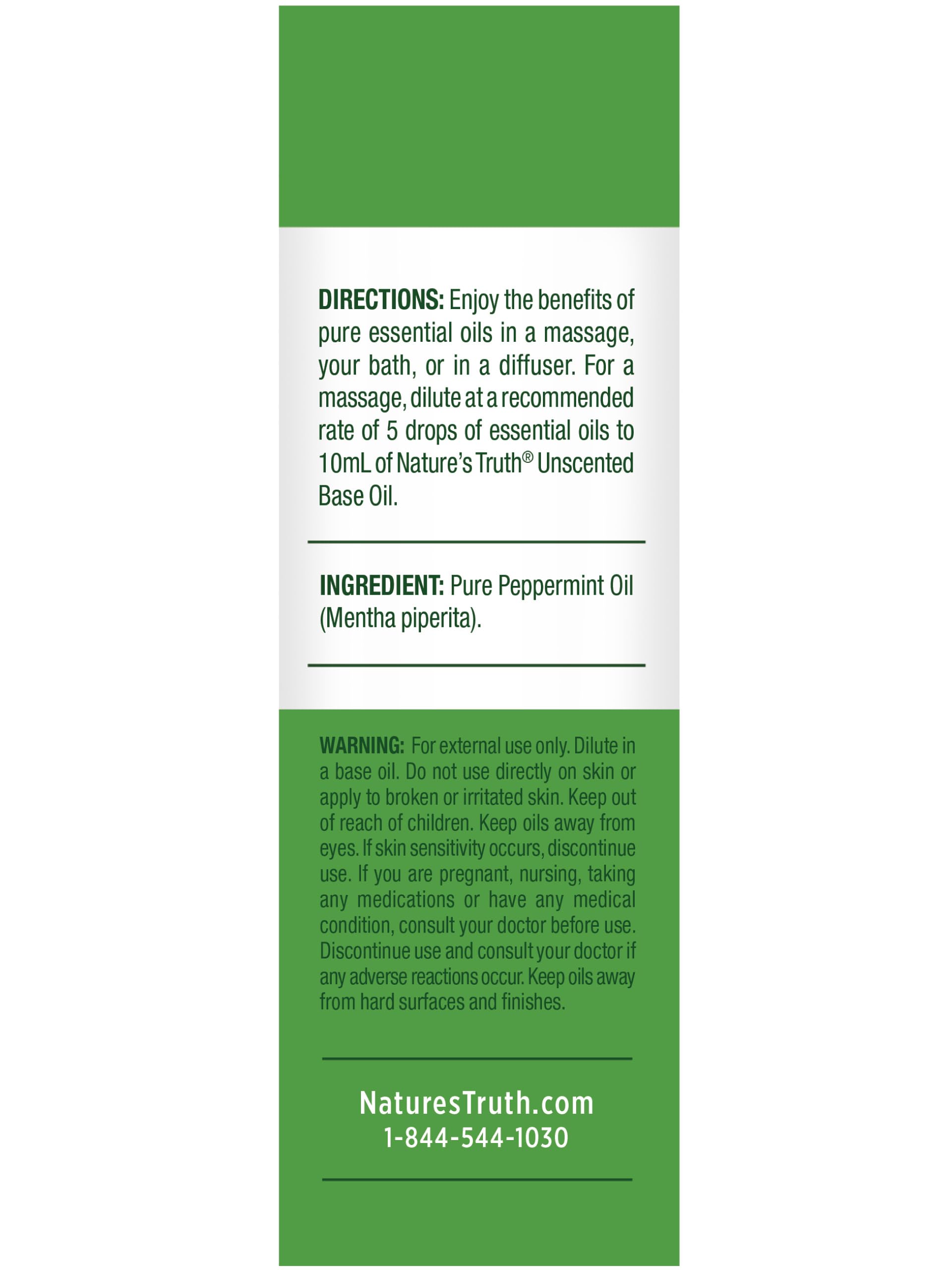Nature's Truth menthe poivrée, pratique en yoga et détente