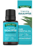 Nature's Truth huile eucalyptus: bouteille 15 ml prête pour diffusion et massage.