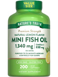 Bouteille Nature's Truth Omega-3 1340 mg pour un apport quotidien.