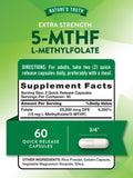 Nature's Truth L-Methylfolate 15 mg, gélules rapides et faciles à avaler.