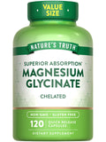 Nature's Truth Magnésium Glycinate 200 mg, bouteille prête à l'emploi.