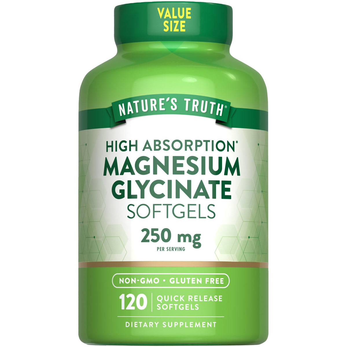 Nature's Truth Magnésium Glycinate 250 mg — bouteille prête pour votre routine quotidienne.