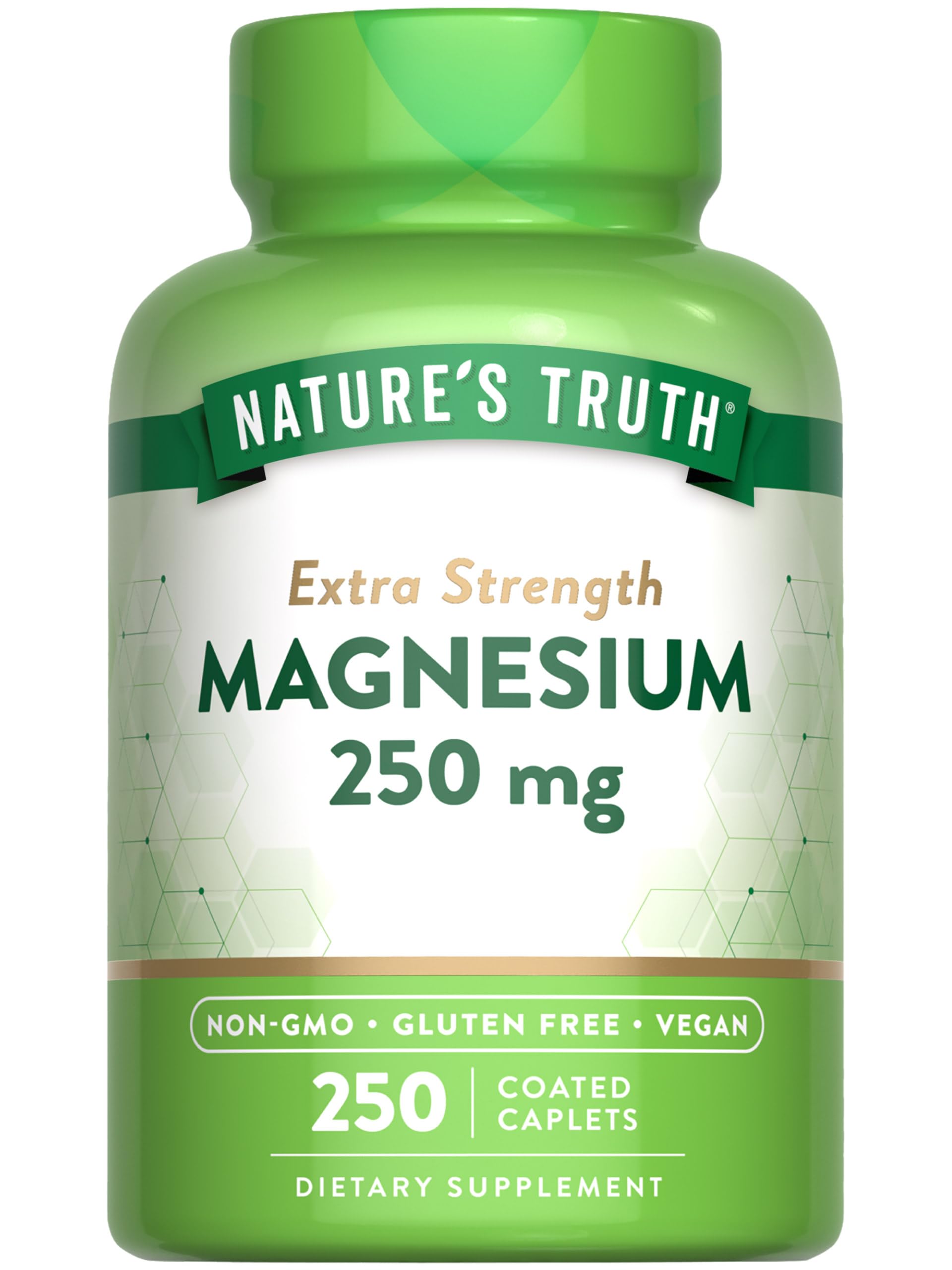 Nature's Truth magnésium gélules dans bouteille, prise quotidienne pratique