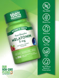 Mélatonine Nature's Truth, comprimé vegan, sans gluten ni OGM, usage nocturne.