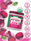 Nature's Truth poudre de betterave prête à être mélangée dans un smoothie sain.